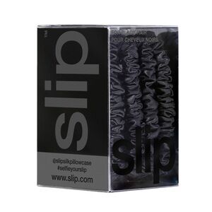 NWT Slip Black Silk Slim Hair Ties